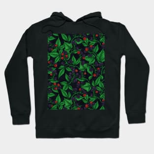 Blackberries on dark gray Hoodie